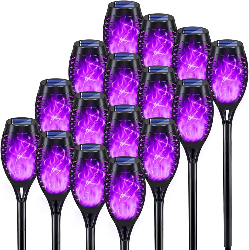 16Pack Purple Solar Halloween Lights for Halloween Decorations Outdoor