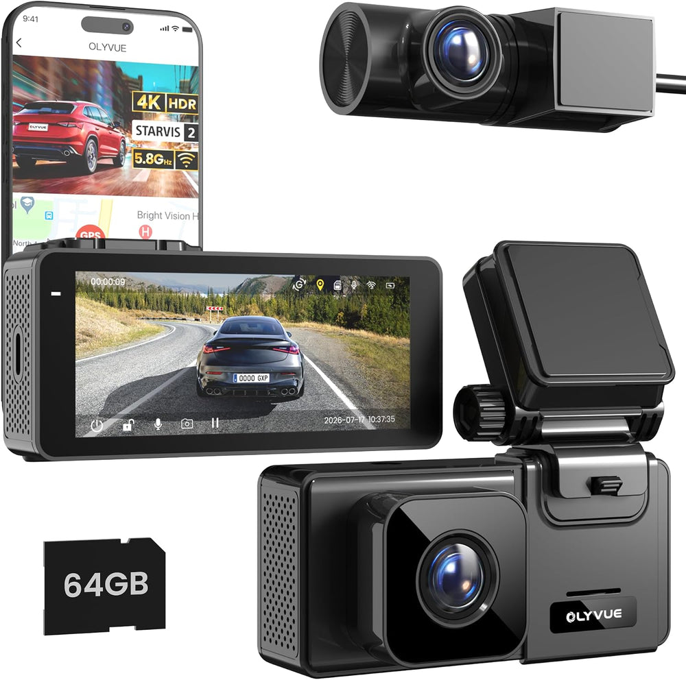V78 Dash Cam Front and Rear 4K+2K, STARVIS 2 + STARVIS 2 Sensors, Super Night...