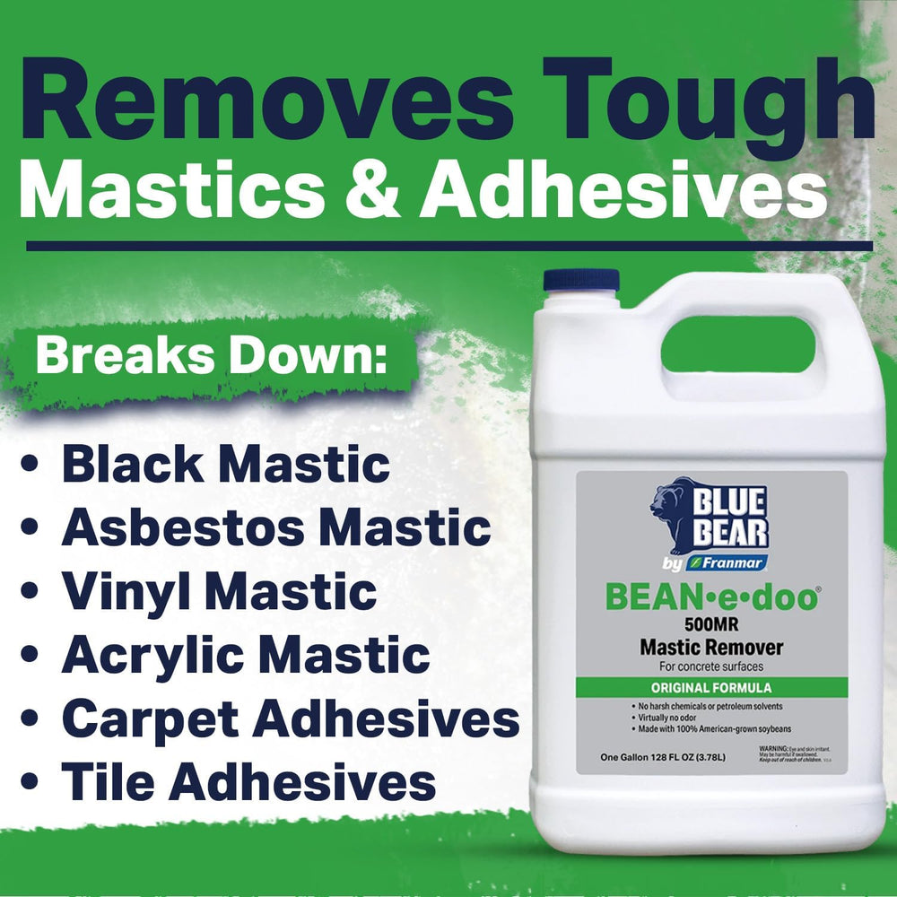 Blue Bear 500MR: BEAN-e-doo Mastic and Adhesive Remover for Concrete 1 Gal