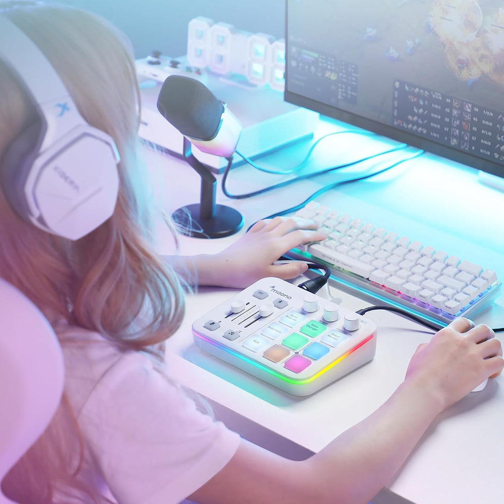 MAONO G1 Neo Gaming Audio Mixer Audio Interface with XLR Input & 48V