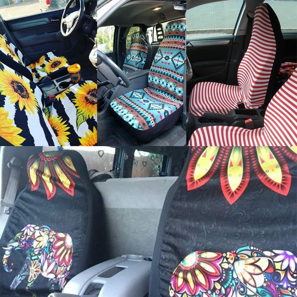 Dreaweet Red Car Accessories for Women Stylish Hibiscus Flower Print Car Seat...