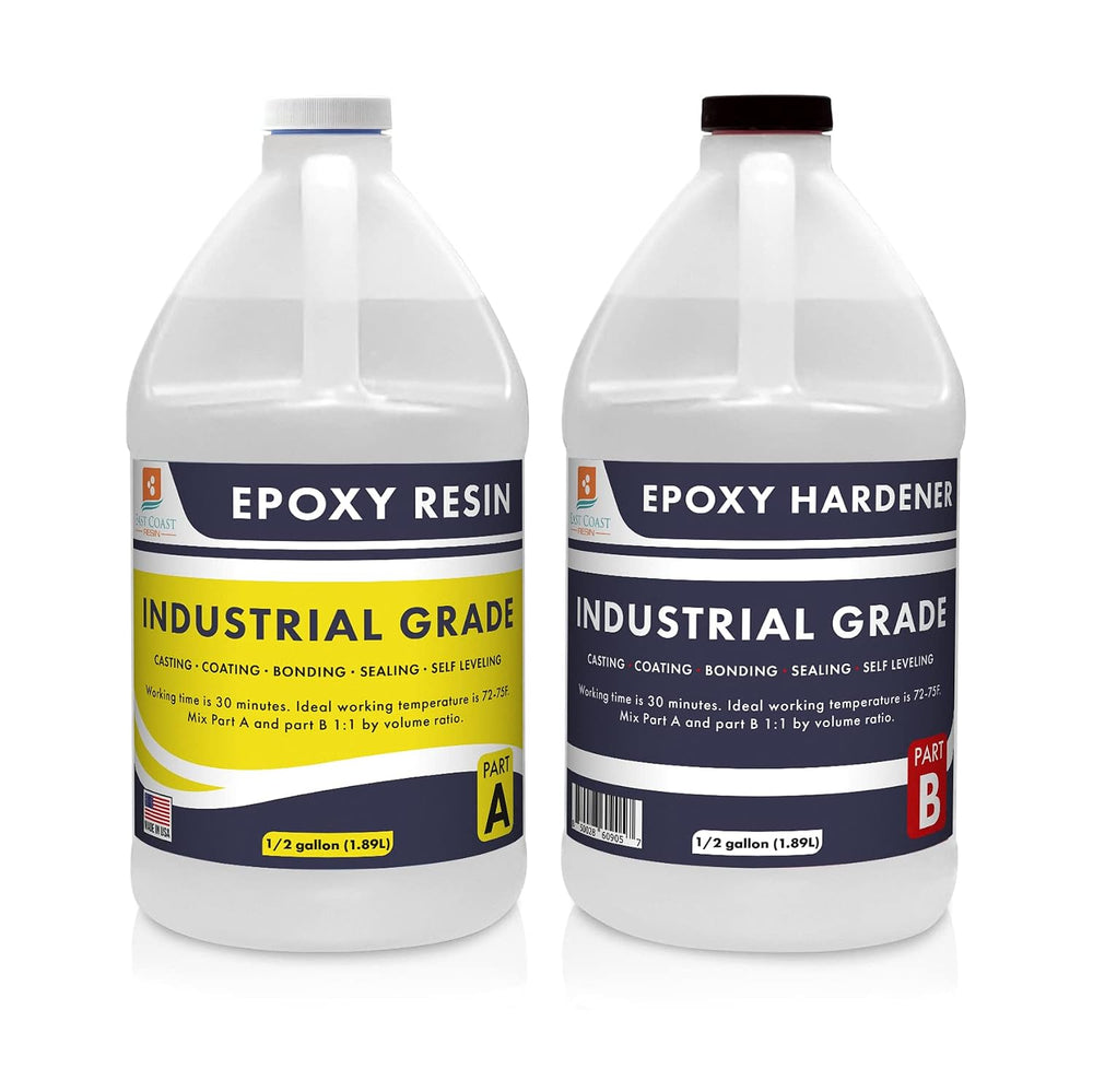 Industrial Grade 1:1 Epoxy Resin 1 Gallon Kit | Easy to Use, Super Strong, Gl...