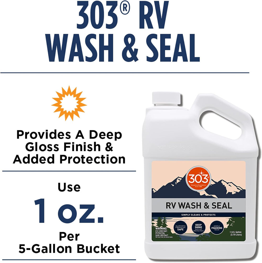 303 RV Wash & Seal - Clean, Streak-Free Finish, pH Neutral with High Foam...