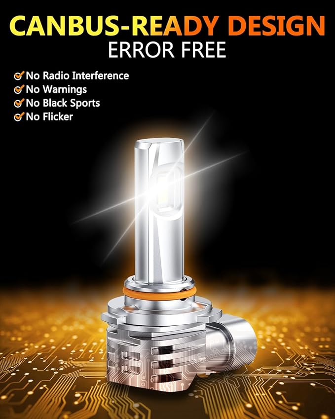 OXILAM H11/H9/H8 and 9005/HB3 Light Bulbs Combo, 000LM Wider Driving Vision (...