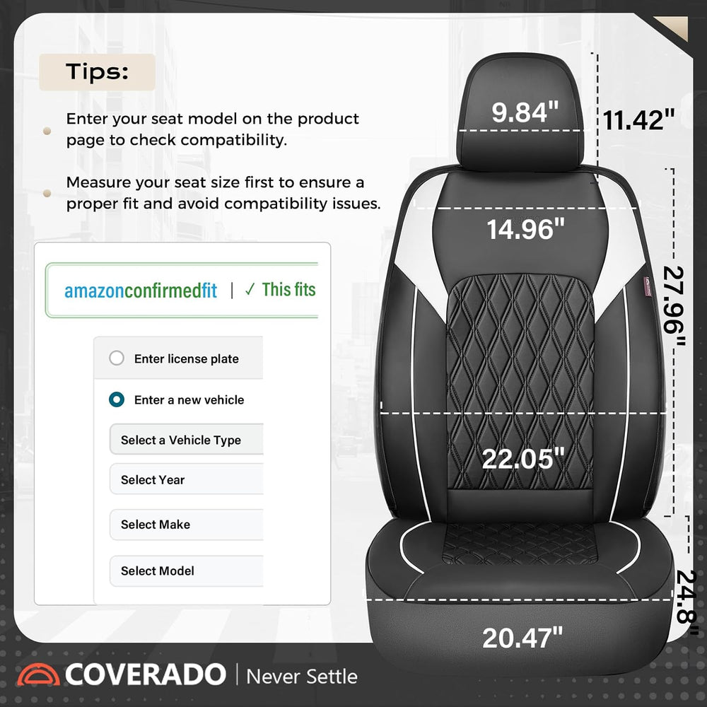 Coverado Automotive Seat Covers, Car Seat Covers Full Set, Car Seat Cover, Wa...
