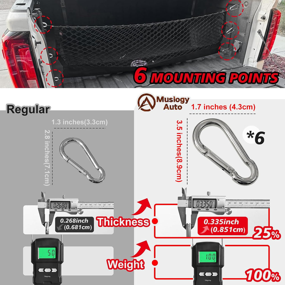 Muslogy Cargo Net for 2013-2026 Chevy Silverado GMC Sierra 1500/2500/3500HD
