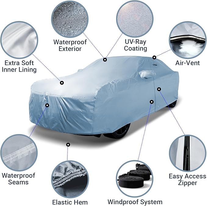iCarCover Custom Car Cover for 1999-2024 Porsche 911, Waterproof All-Weather
