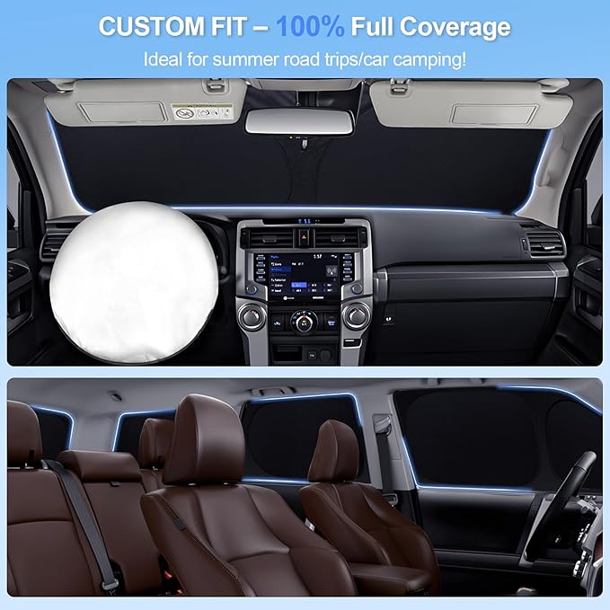 8pcs Car Window Shades for Subaru Outback Wagon 2015-2019 Accessories,