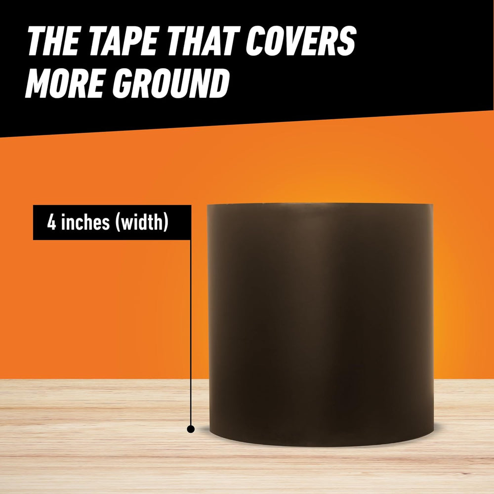GORILLA Waterproof Patch & Seal Tape, Black Tape, 4" x 10' (Pack...