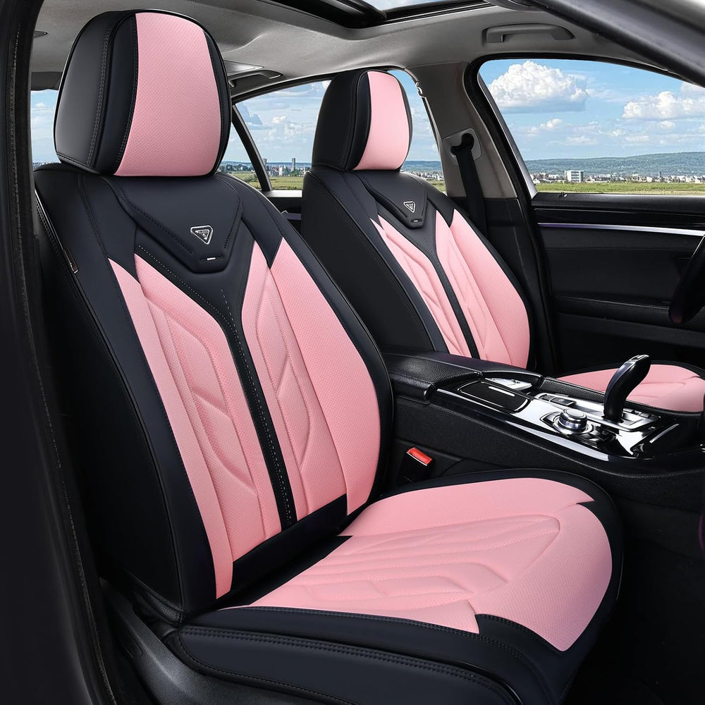 Coverado Car Seat Covers Full Set, Car Seat Protectors Leather Seat Covers fo...