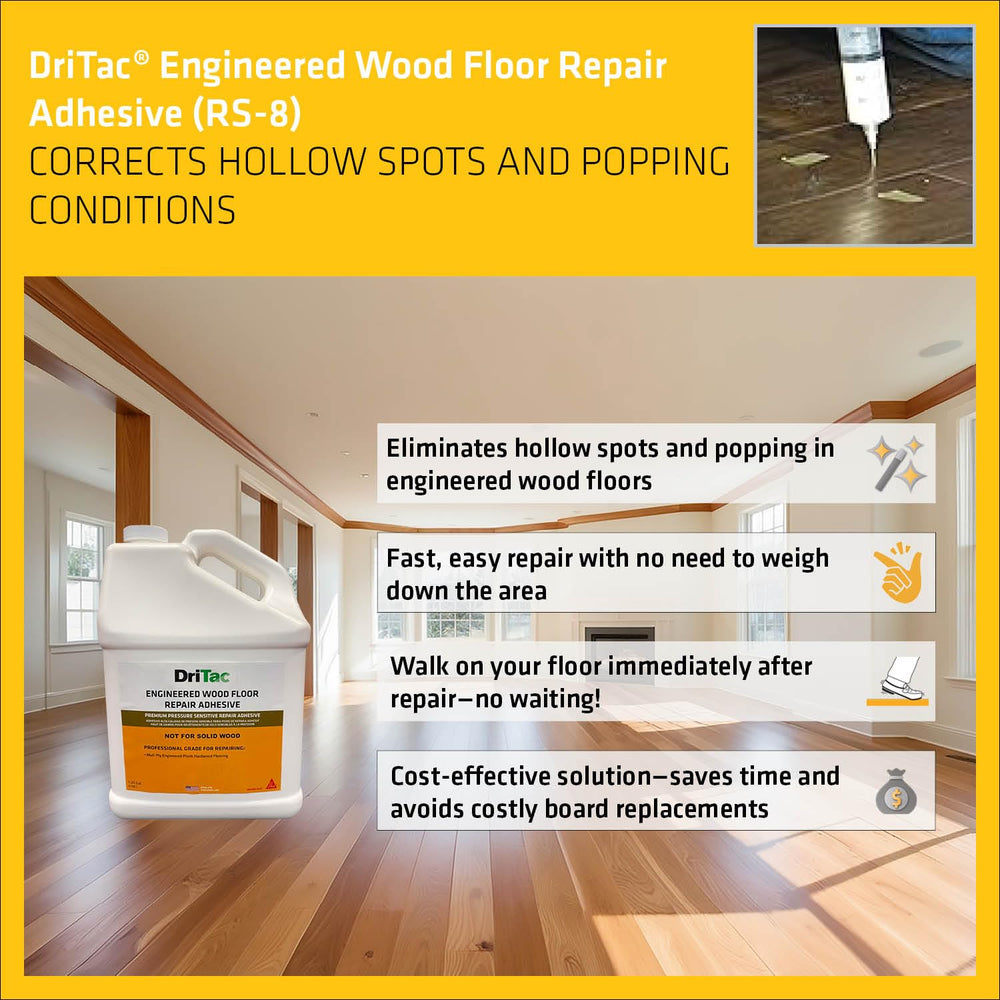 SIKA DriTac Professional Glue-Down Wood Floor Repair Adhesive White, 1 gal