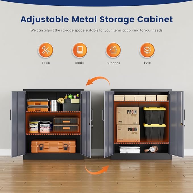 Yizosh Metal Garage Storage Cabinet