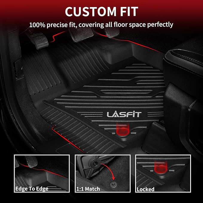 LASFIT Floor Mats for Ford F-150 2015-2025 | F150 Lightning 2022-2025 SuperCrew