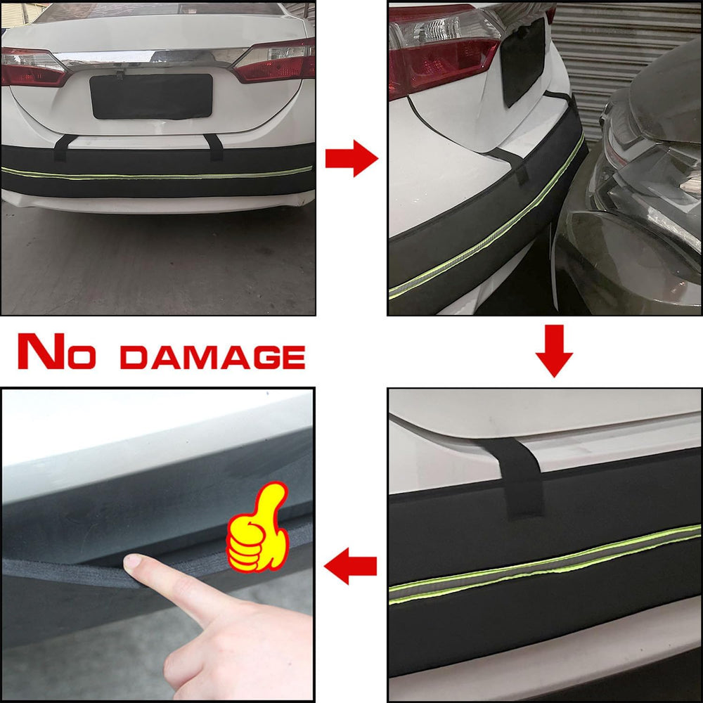 Rear Bumper Protector for Cars, Car Bumper Guard with Long Safety Reflector