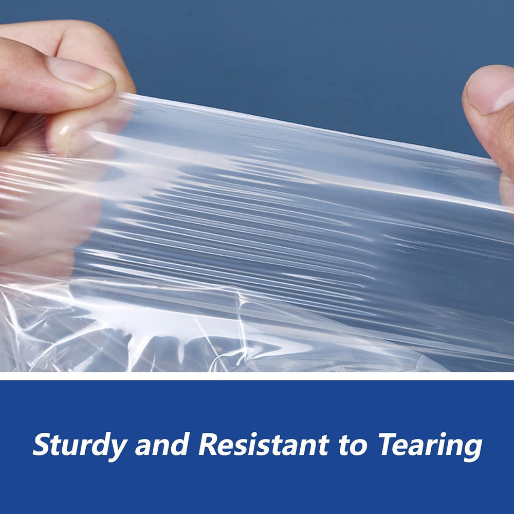 12" x 15" (500 Count) Clear Poly Bags with Suffocation Warning
