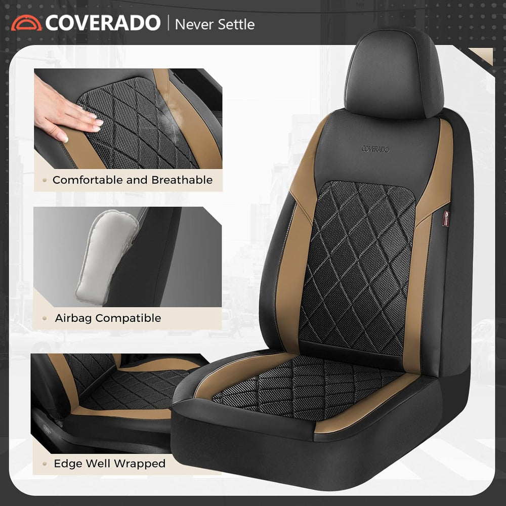 Coverado Car Seat Covers, Seat Covers Full Set, 5 Seats Automotive Seat Cover...