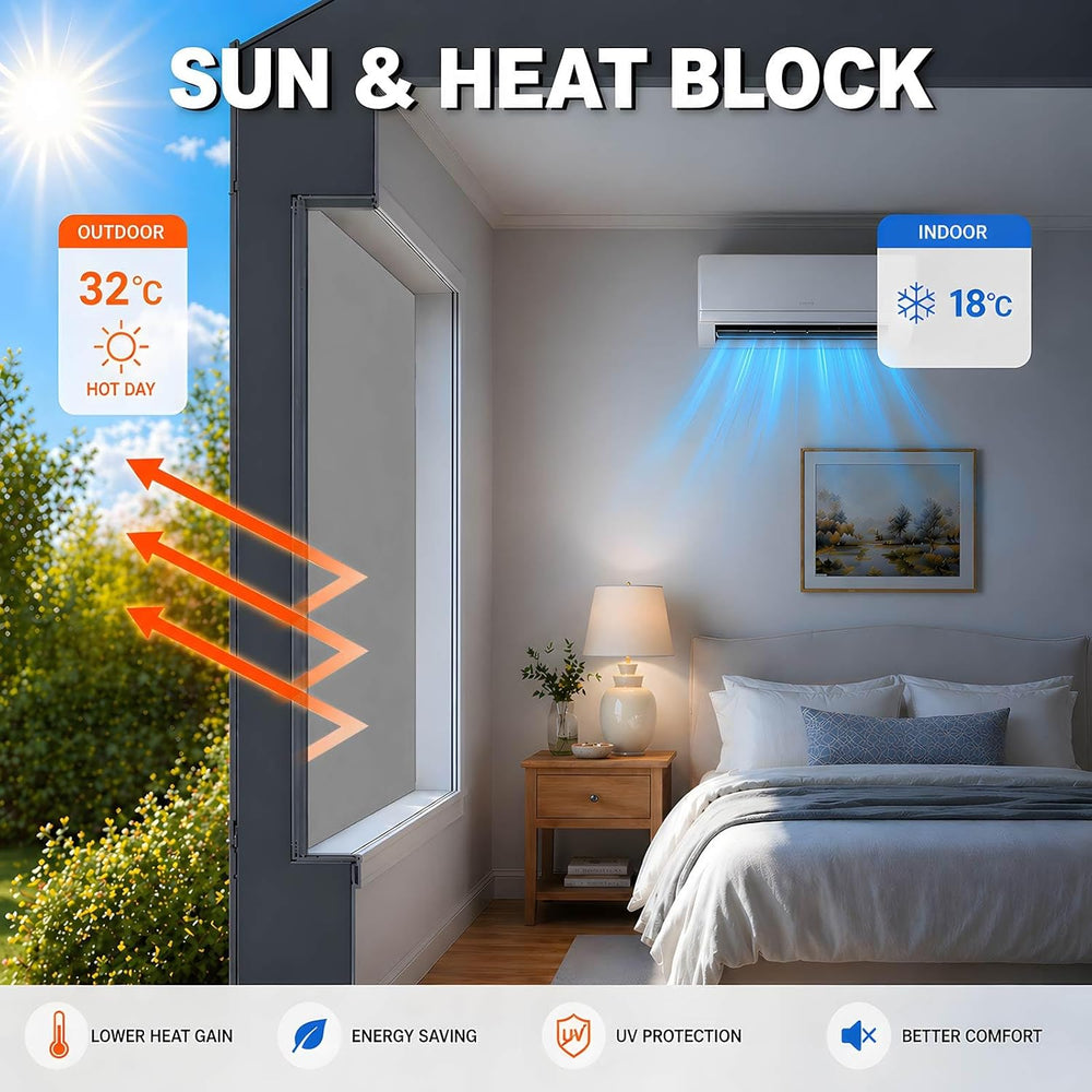 Adhesive Curtain,100% Blackout Curtains, No Drilling, Suitable for Multi-Scen...