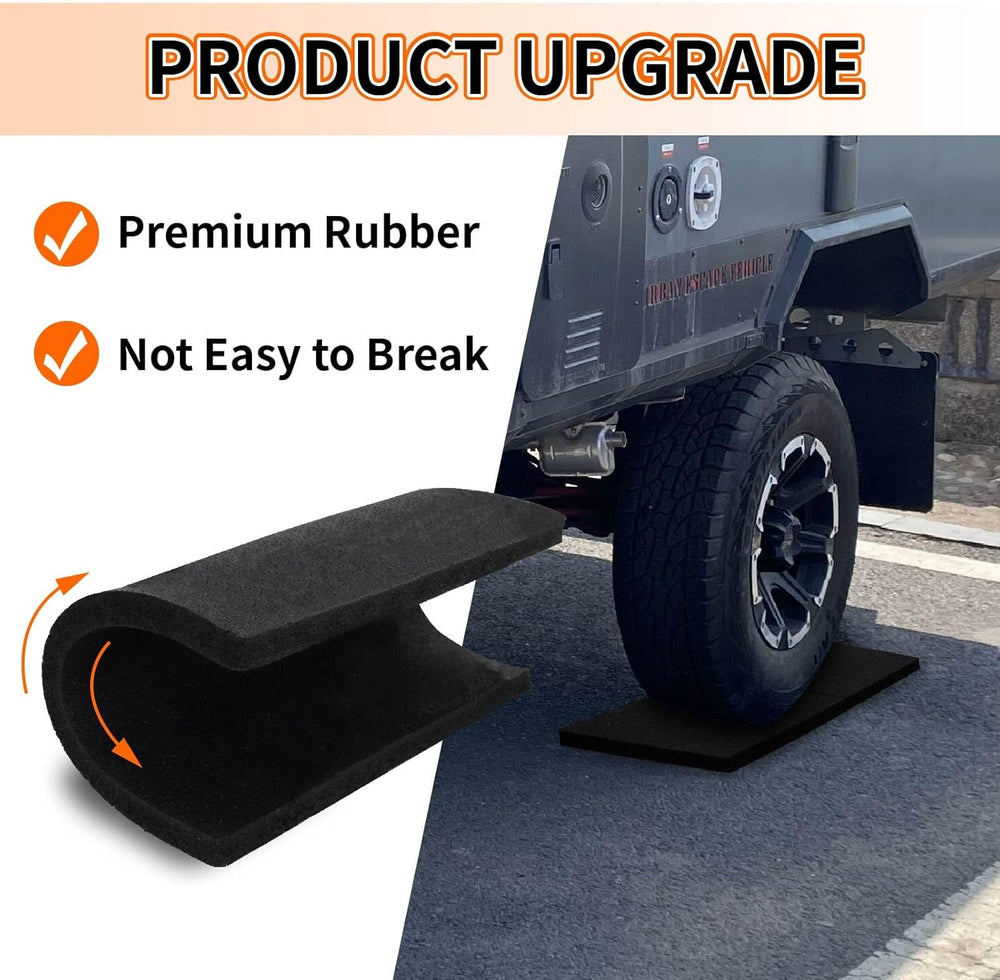 OULEME RV Leveling Block Flex Pads, 12” Rubber Jack Pads, Anti-Vibration &amp...