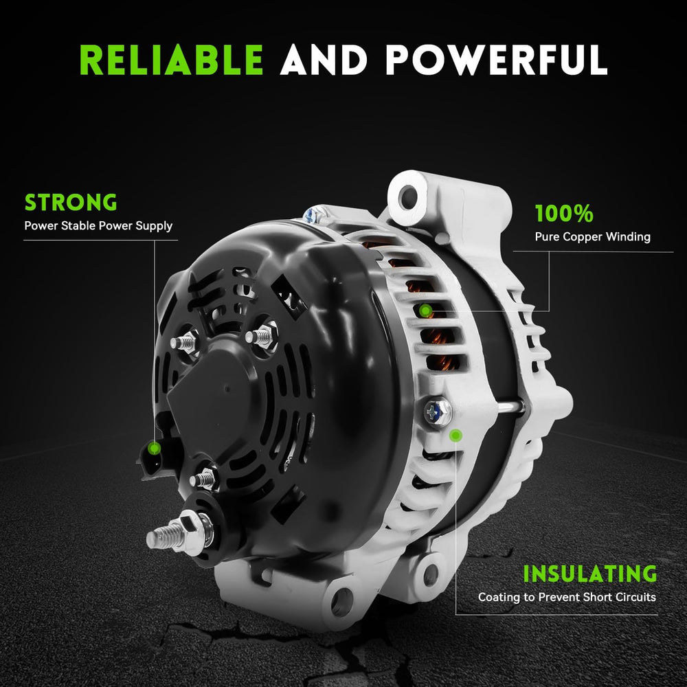 11570N New Alternator V6 3.6L Compatible with 2011-2020 Dodge Grand Caravan J...