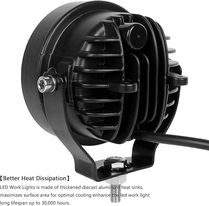 4 Inch Round Led Pod Lights, 60W Led Off Road Driving Fog Lights, Spot