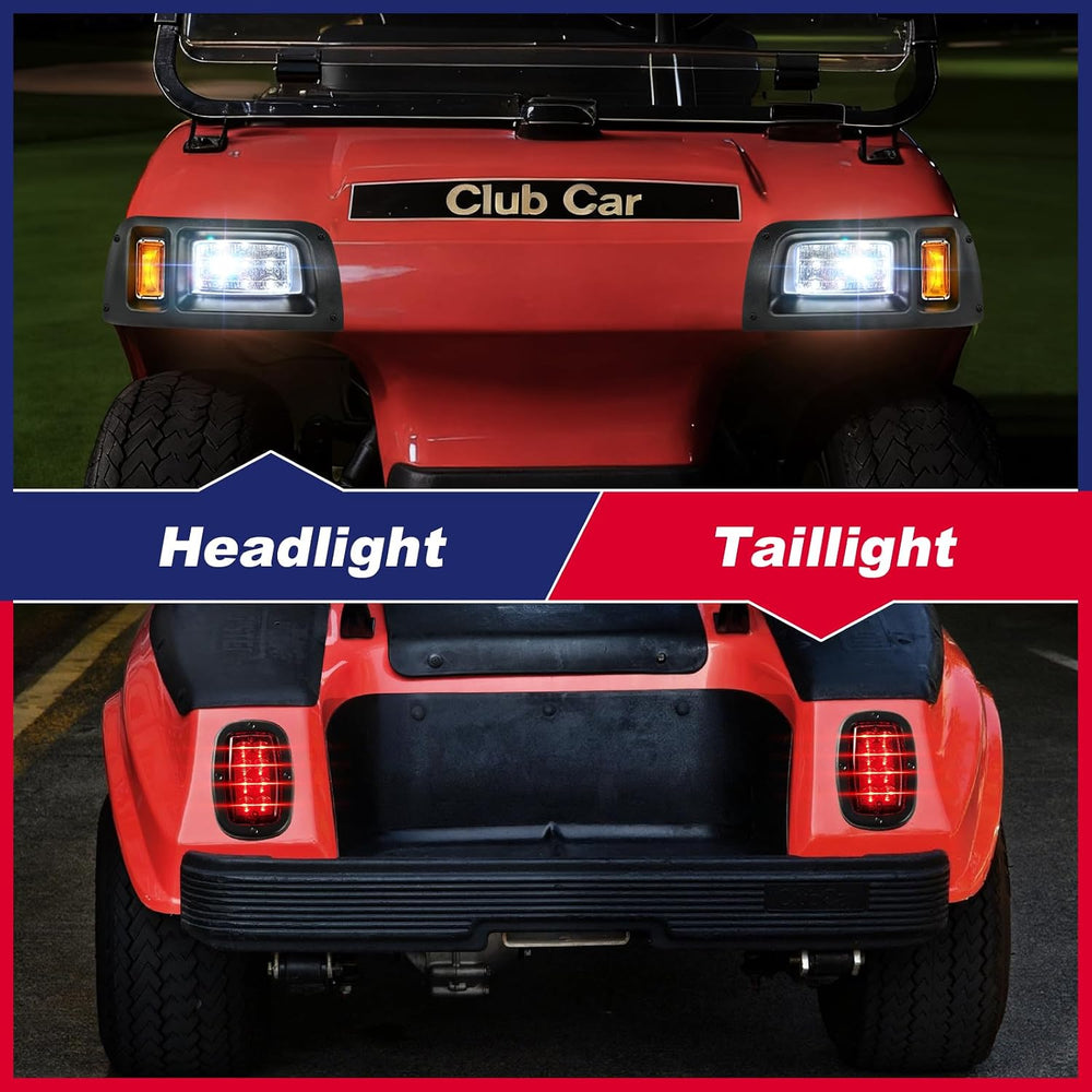 Golf Cart LED Light Kit for Club Car DS 1993-Up Gas and Electric Models, Club...
