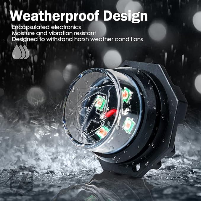 Xprite Amber Green LED Hideaway Strobe Lights Kit 20 Flashing Patterns (6 PCS)