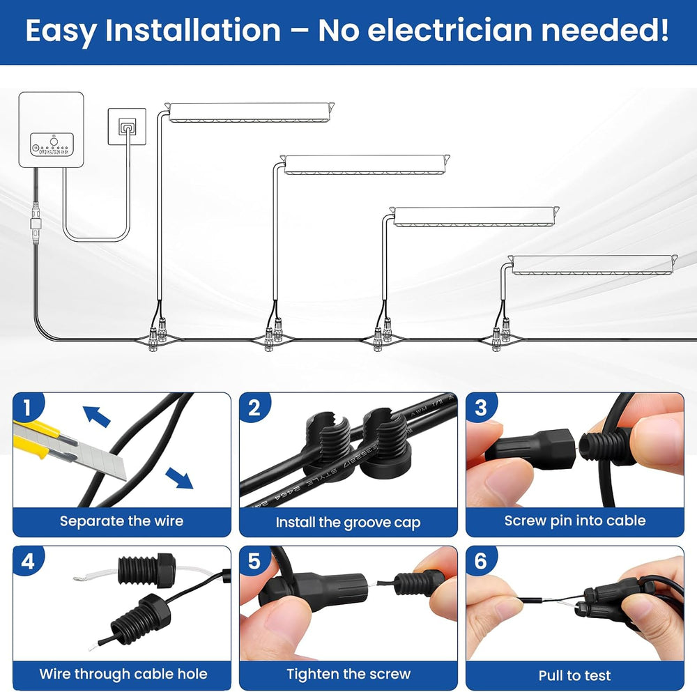Low Voltage Retaining Wall Lights Kit, 3W 2700K Step Lights, 12 Pack
