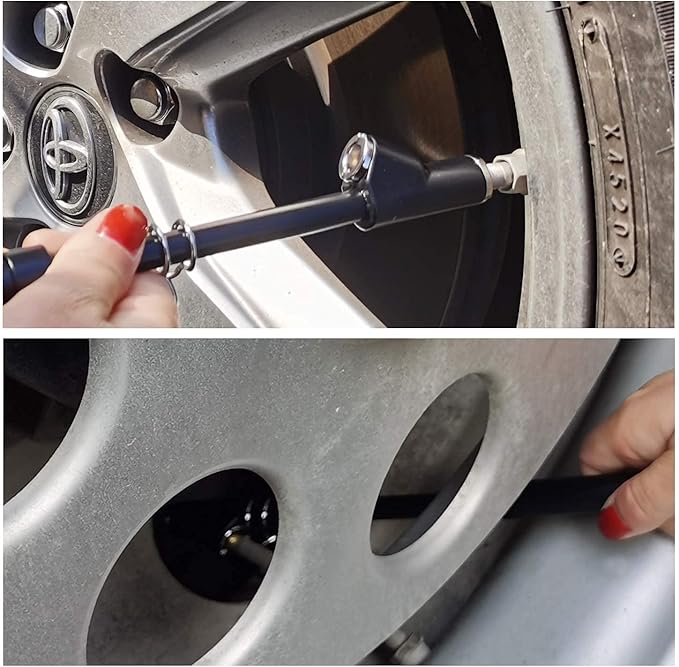 GODESON Dual Head Tire Pressure Gauge, Heavy Duty Pencil Tire Gauge Range (Pa...