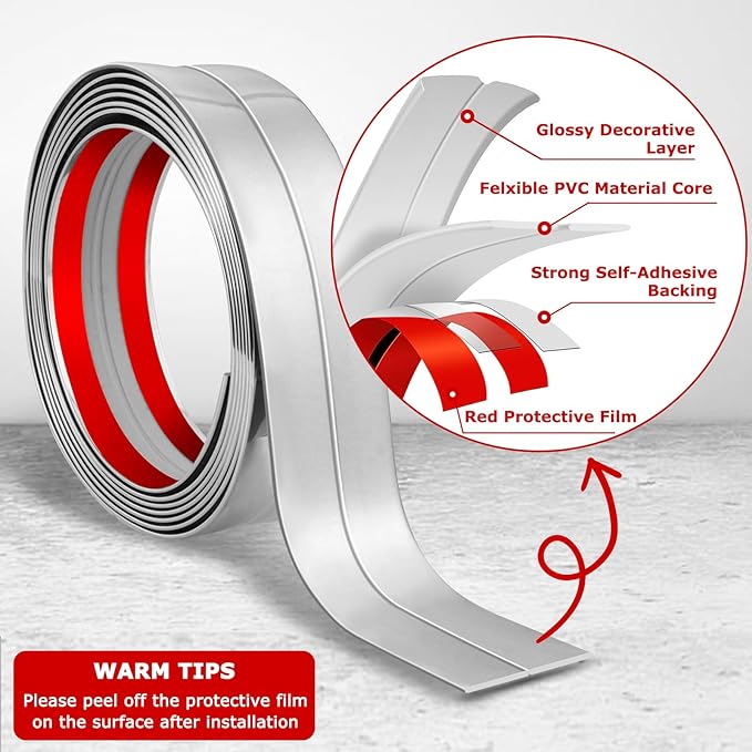 Flexible Wall Corner Protector Moulding Trim Peel and Stick Wall Corner Guards