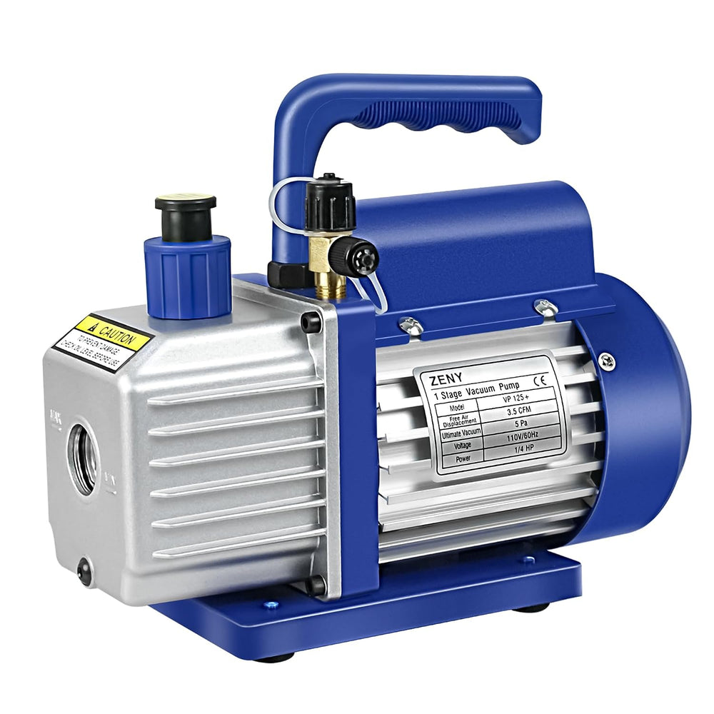 ZENY 3.5CFM Single-Stage 5 Pa Rotary Vane Economy Vacuum Pump 3 CFM 1/4HP Air...