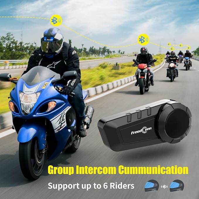 FreedConn KY PRO Motorcycle Helmet Bluetooth Headset, Motorcycle Communication