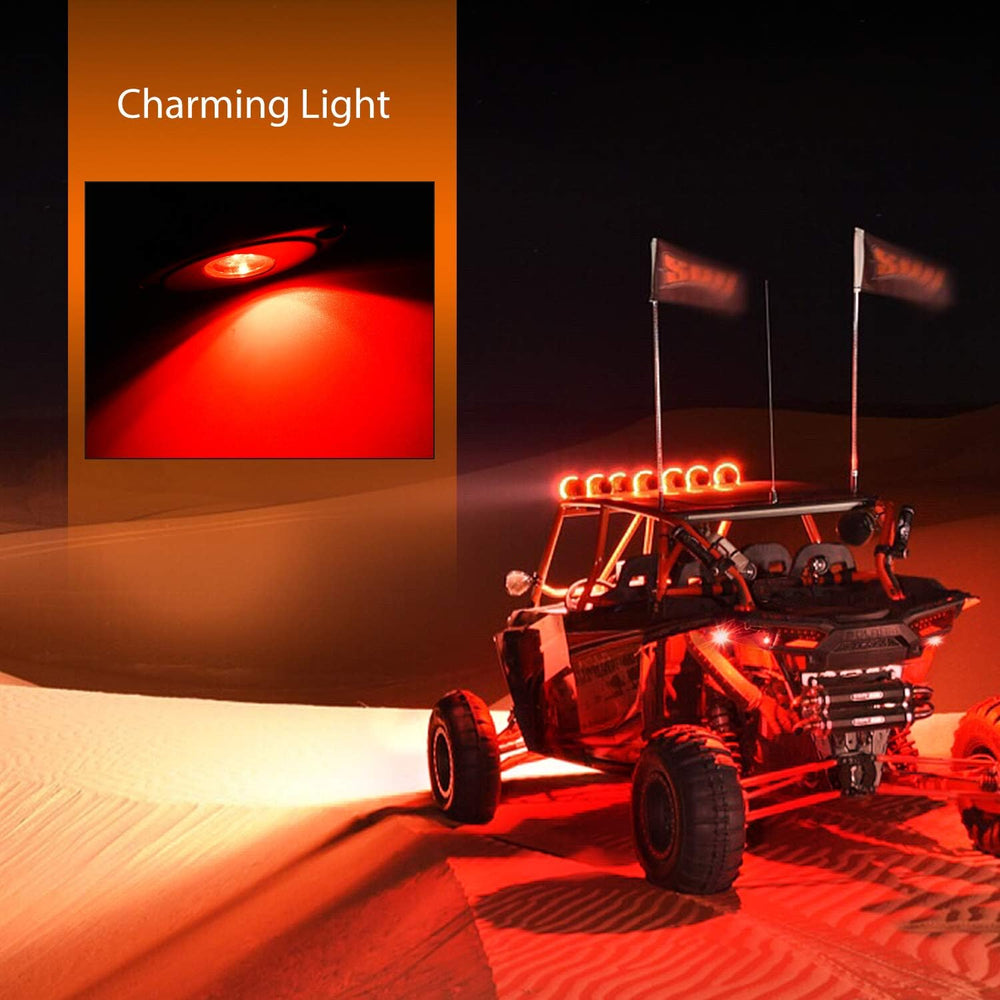 Nilight LED Rock Light 6PCS Underglow Wheel Well Pods Waterproof Exterior Und...