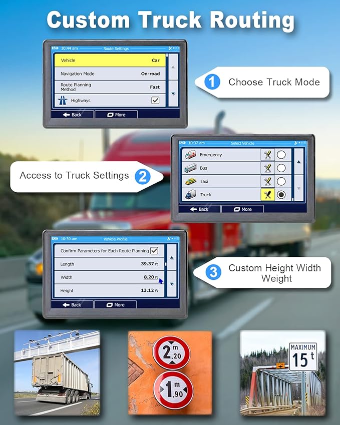 N700 GPS Navigator for Car Truck RV 2025, Truck GPS Commercial Drivers