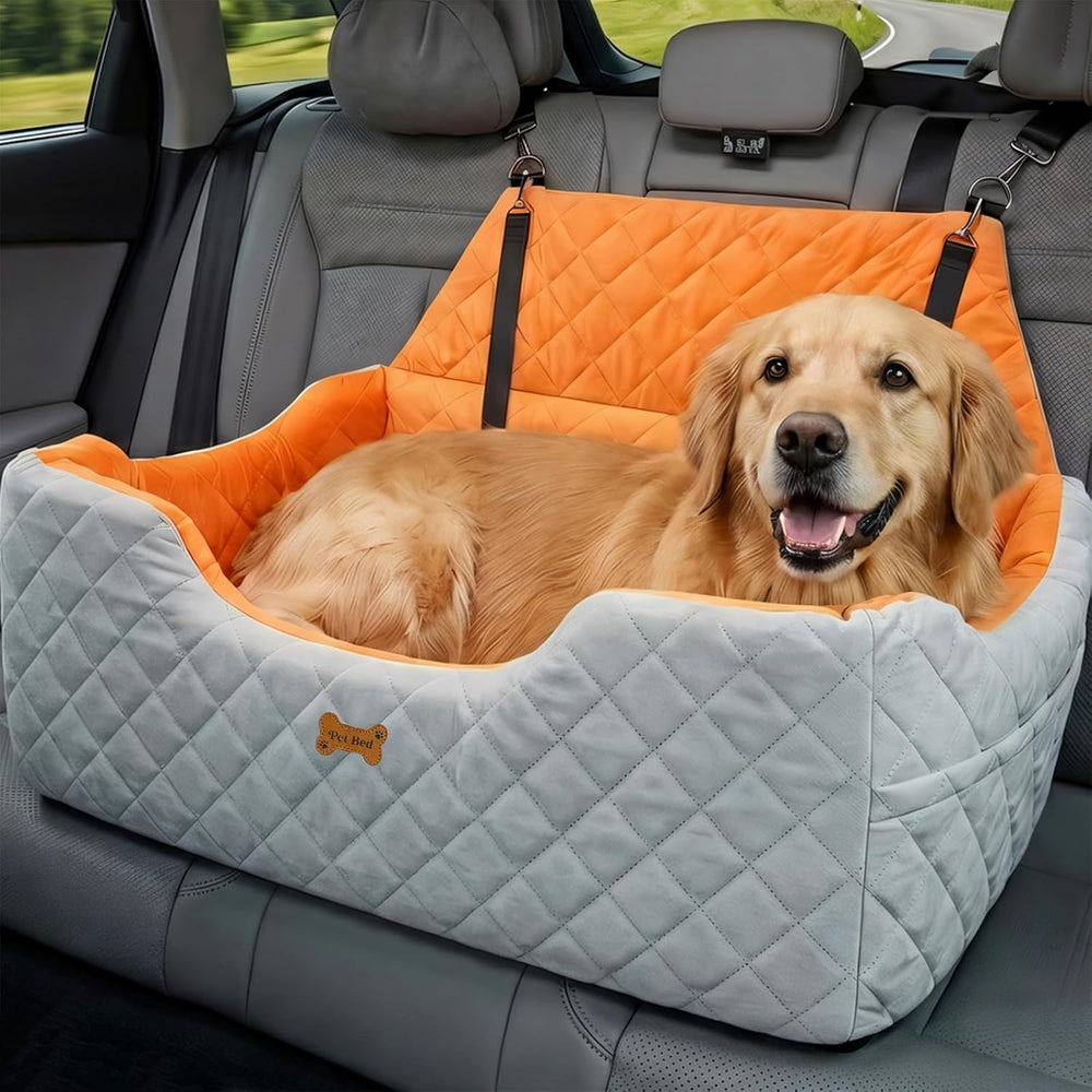 Dog Car Seat for Large Medium Dogs up to 55 lbs, Gray