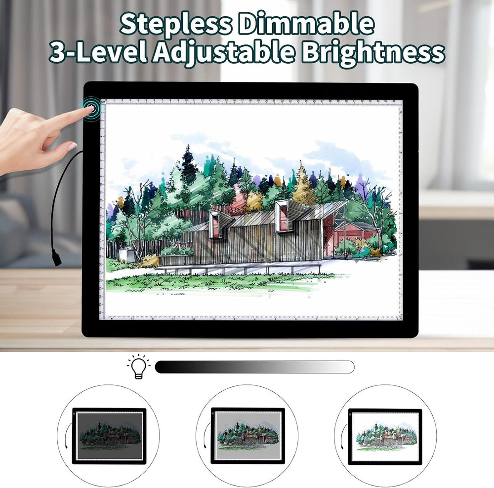 A4 Light Board for Diamond Painting - Tracing Light Box with Stand, Stepless ...