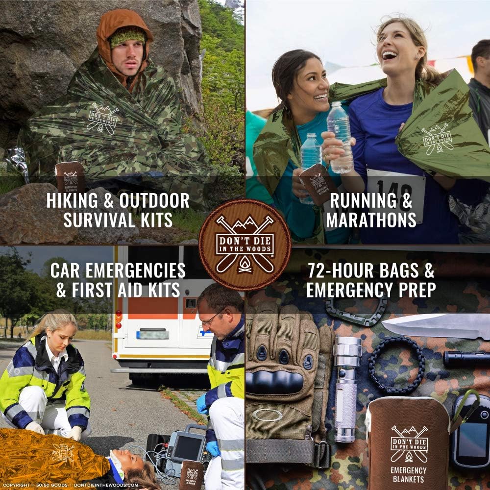 Don’t Die in The Woods – Freakin’ Huge Emergency Blankets [Camo]