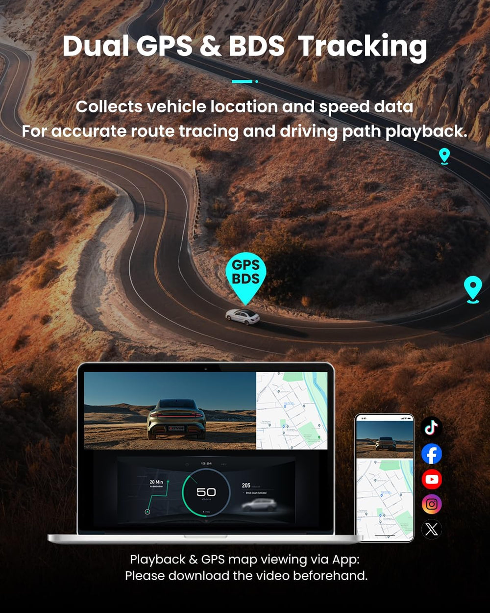 V66 4K Dash Cam Front with STARVIS 2 Sensor, Small Car Camera Super Night Vis...