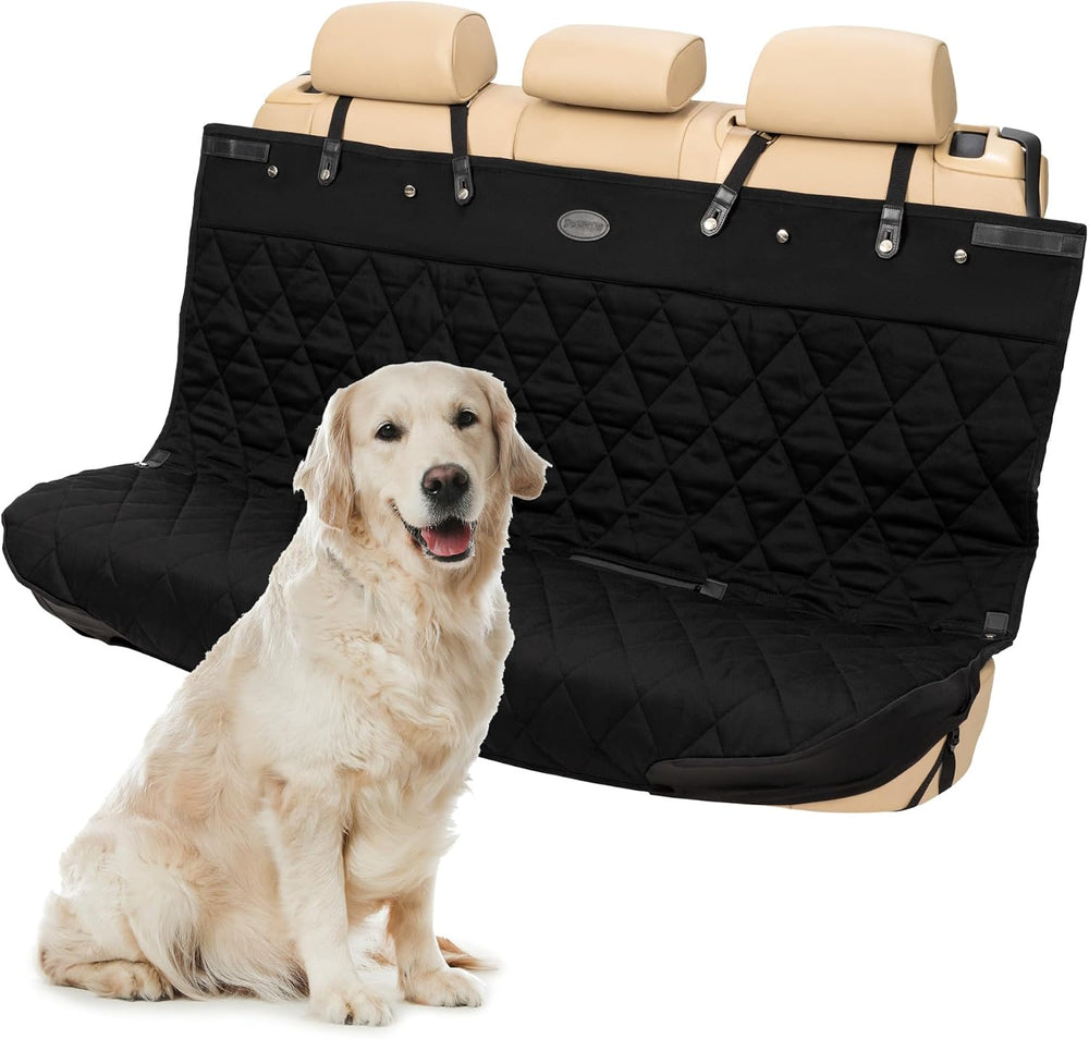 PetSafe Happy Ride Quilted Dog Car Seat Cover, Bench, Black