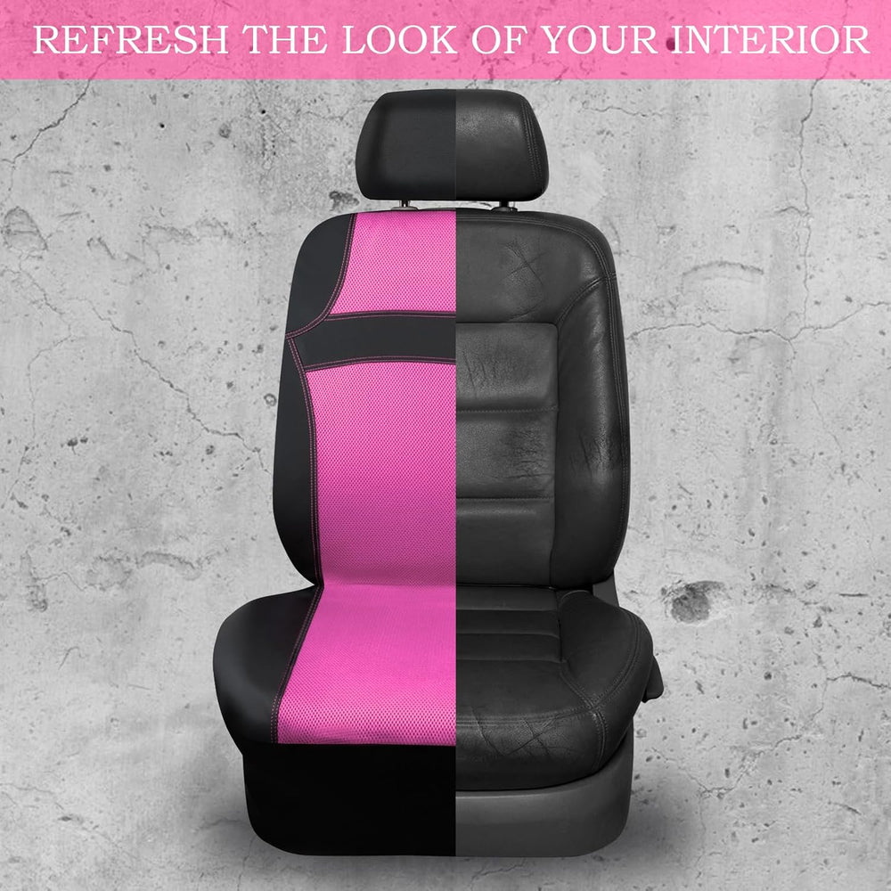 CAR PASS 3D Air Mesh Leather Car Seat Cover Full Sets & 4Pcs Waterproof C...