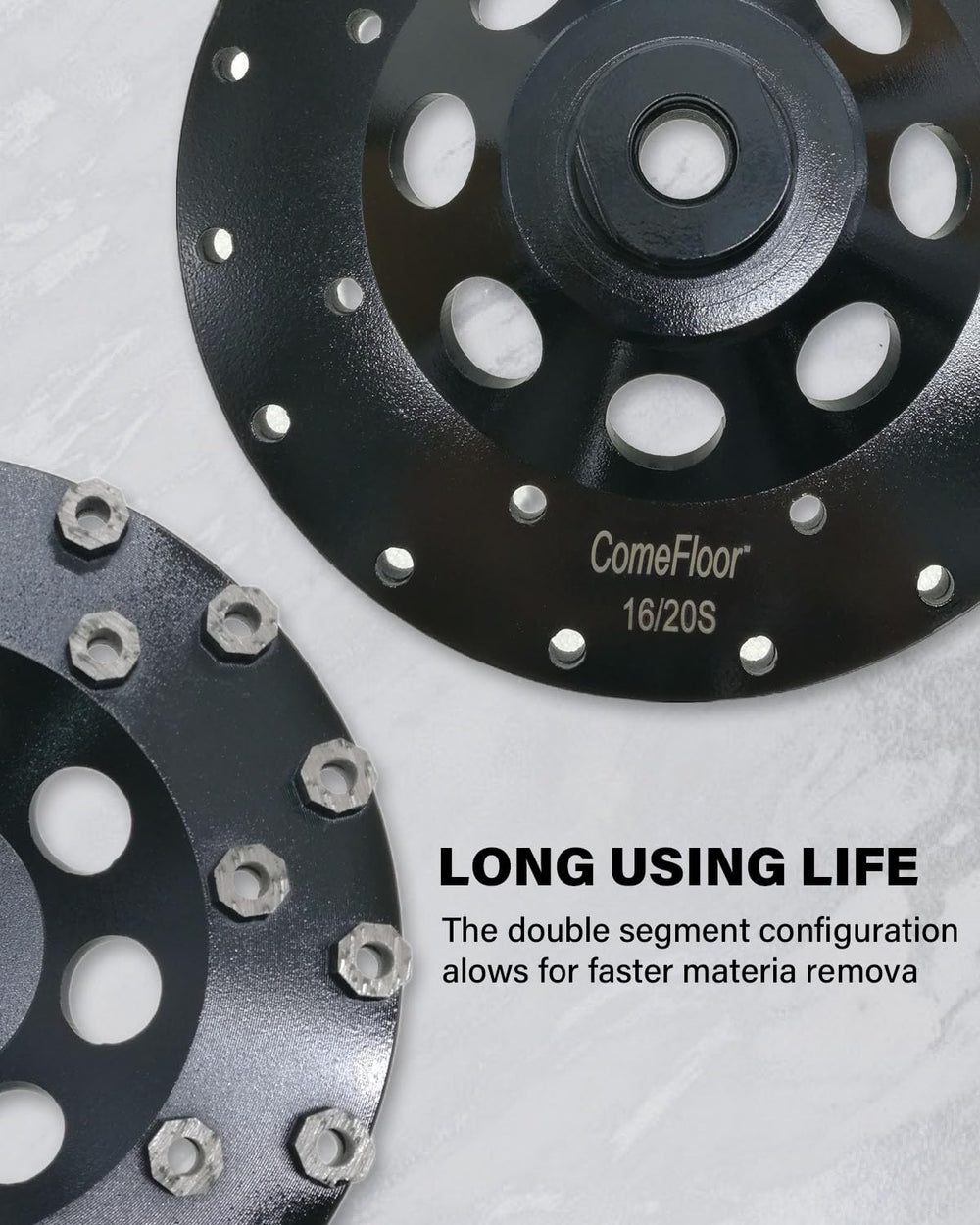 Diamond Grinding Cup Wheel for Hard Concrete Floor, Epoxy Coating Removal, 24...