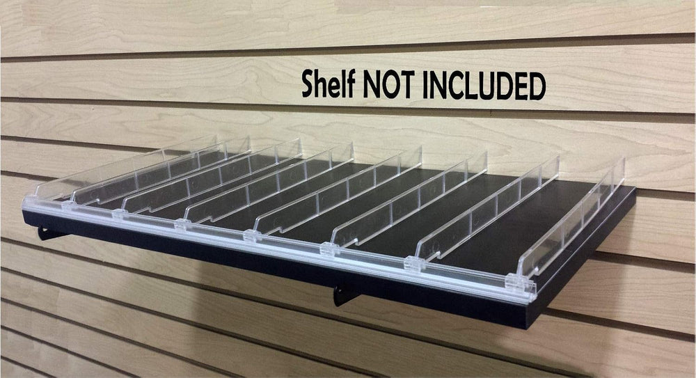 Universal Shelf Lip & Adjustable Depth Divider Kit, [2] 48" L Adhesi...