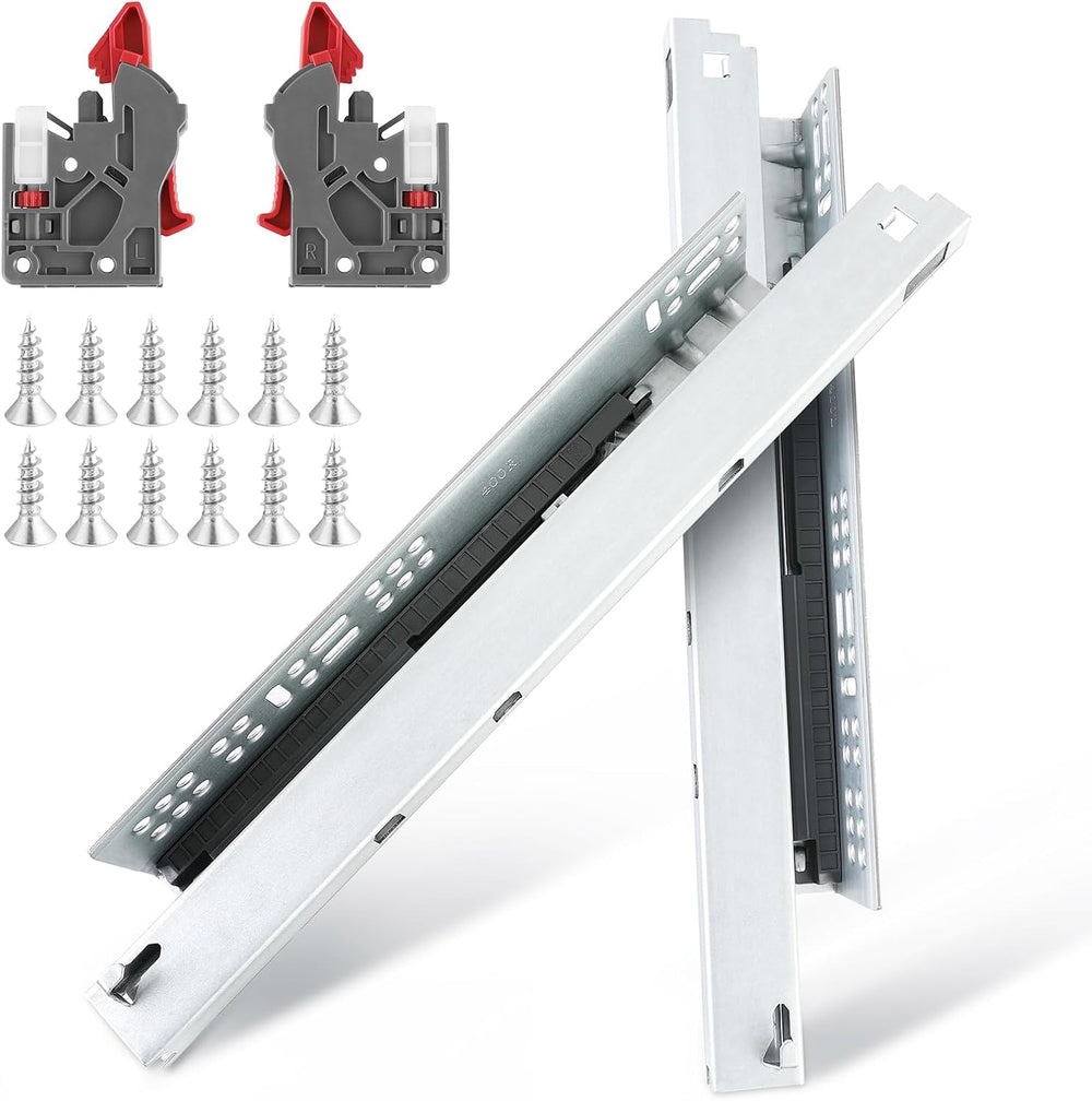 6 Pair of 16 Inch Soft Close Undermount Full Extension Drawer Slides