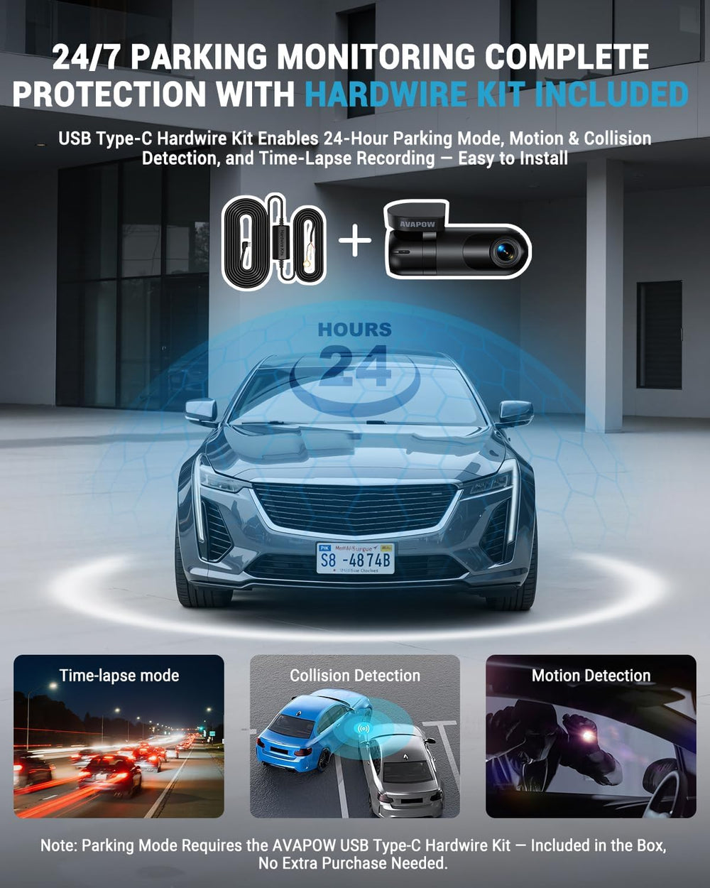 AVAPOW 4K Dash Cam Front for Cars