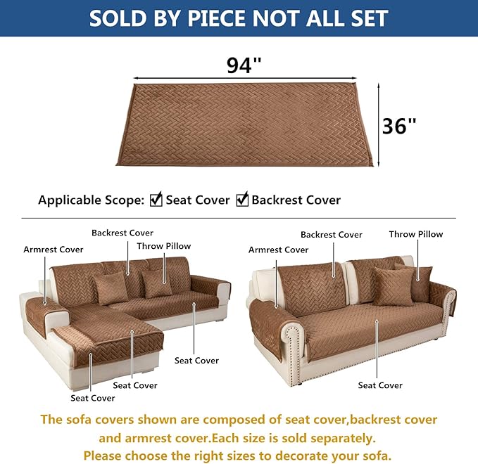 Eismodra Couch Cover, Sectional Couch Covers, Sofa Covers