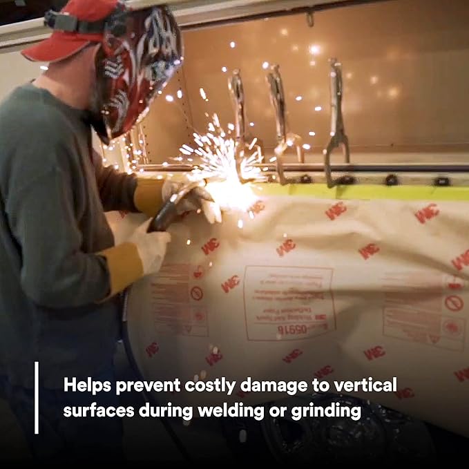 3M Welding and Spark Deflection Paper 05916, Flame Retardant, Adhesive Backing
