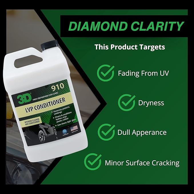 3D Leather, Vinyl & Plastic Conditioner | Restores, Conditions & Prot...