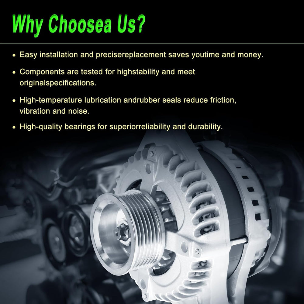 Alternator Compatible with 2008-2012 Accord 10 Accord Crosstour 3.5L