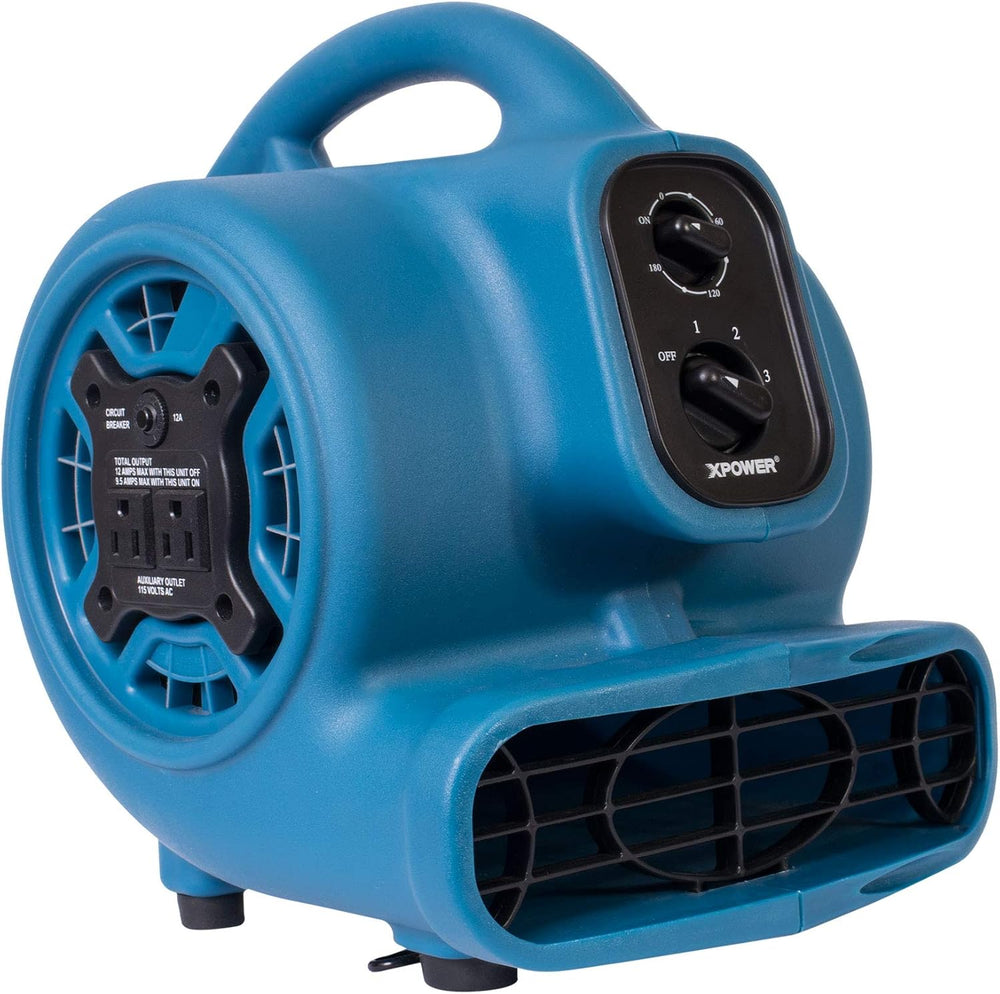 XPOWER P-230AT Mini Mighty 1/4 HP 925 CFM Centrifugal Air Mover, Carpet Dryer...