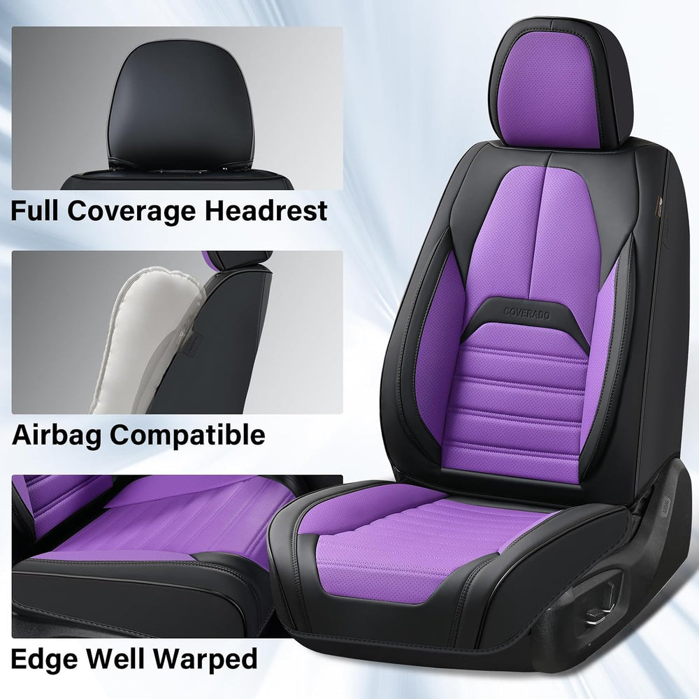 Coverado Car Seat Covers Full Set, Seat Covers for Cars, Automotive Seat Cove...