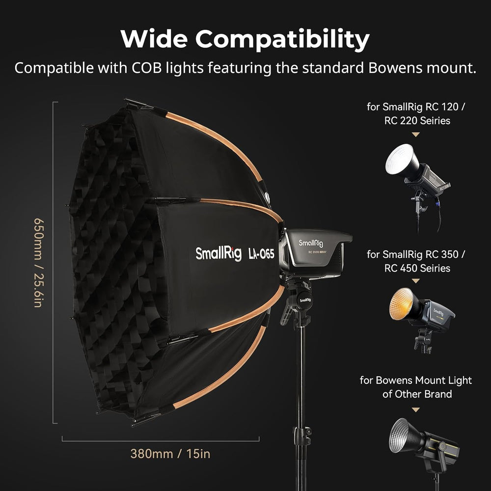 SmallRig 25.6" Bowens Mount Softbox Photography Lighting Kit, Quick Release